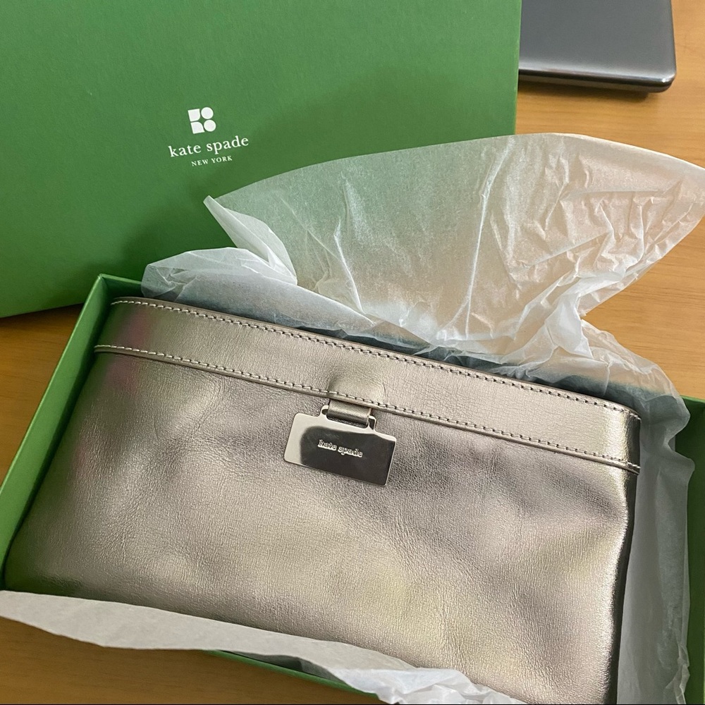 Kate spade wristlet gold/pink